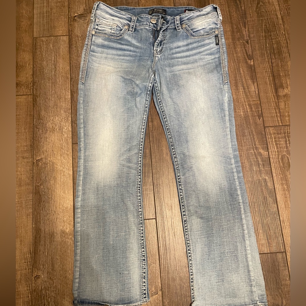 Silver boot cut jeans